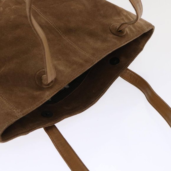 CHANEL Tote Bag Suede Brown CC Auth - Picture 7 of 15